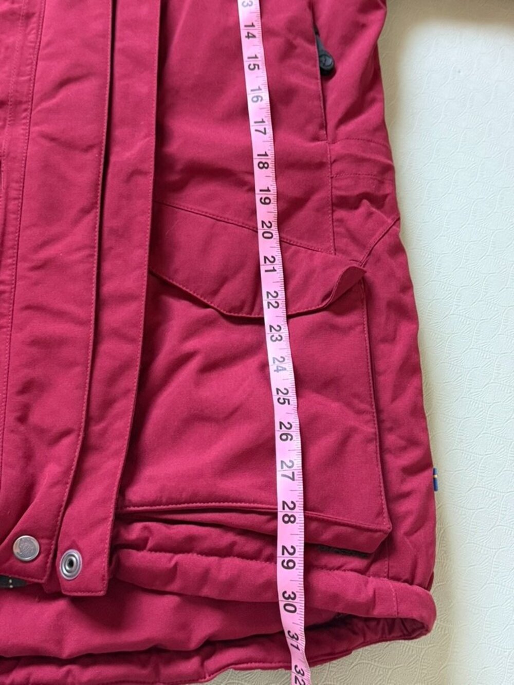 Fjallraven Nuuk Yupik Parka XXS Red Oak Fur Hood Winter Coat - Picture 15 of 16